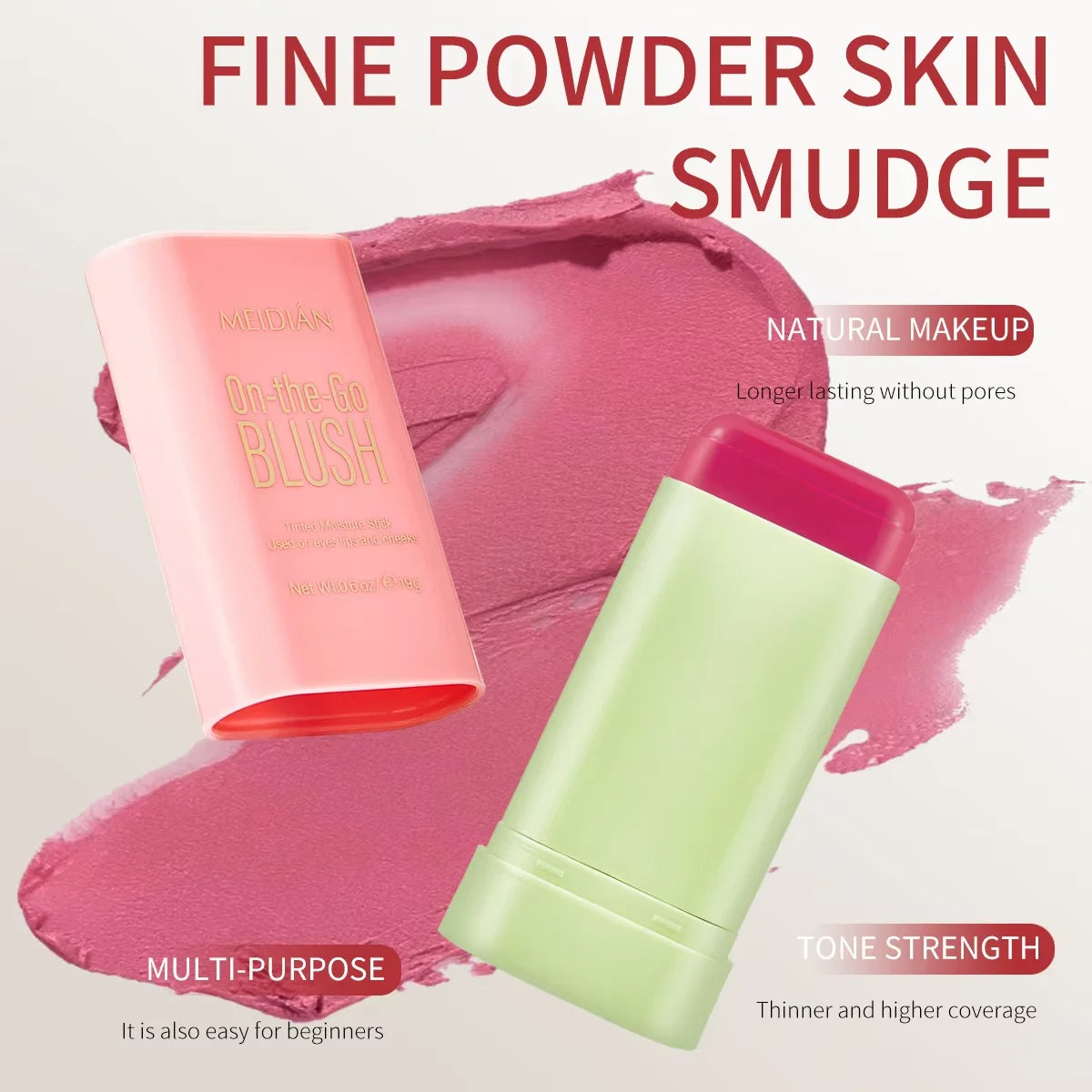 Barra Color 3 en 1 Sombra-Labial-Rubor